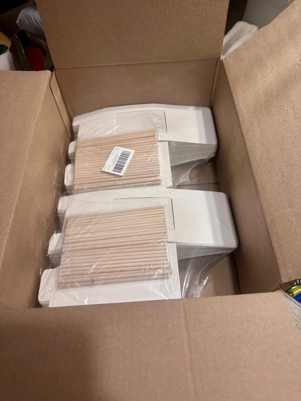 White Candy Apple Favor Boxes with Window and Skewers - 100 Pack